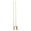 Saint Laurent Yves Cassandra Calf Earrings