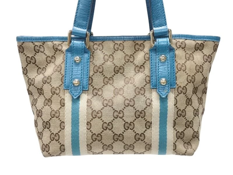 Gucci Handbag Brown Beige GG Supreme Canvas Leather Silver — view 3