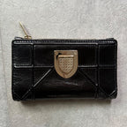 Christian Dior Ama Patent Leather Fold Wallet Card Case Coin Compact — view 5