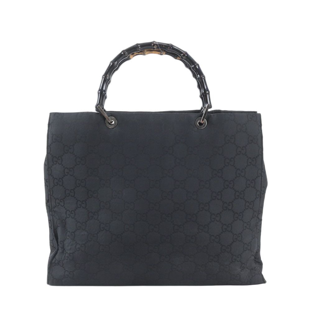 Gucci Bambu GG Nylon 002 Handbag Tote Black