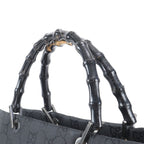 Gucci Bambu GG Nylon 002 Handbag Tote Black — view 2