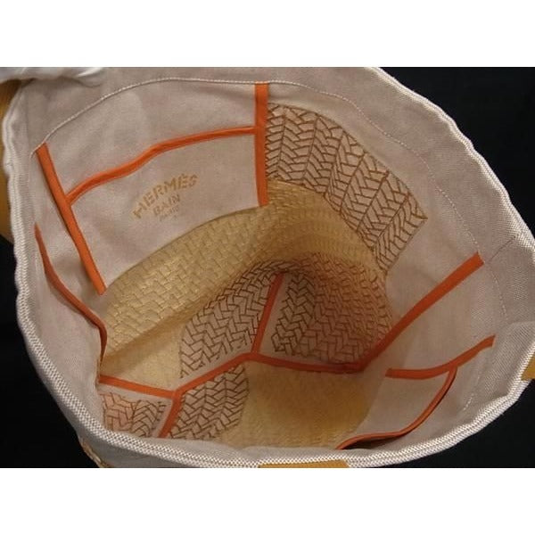 Hermes Poisson Natte Toile Ashe Tote Bag Beige Bi5260 — view 8