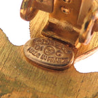 Chanel Camellia Wood and Crystal Earrings — view 7