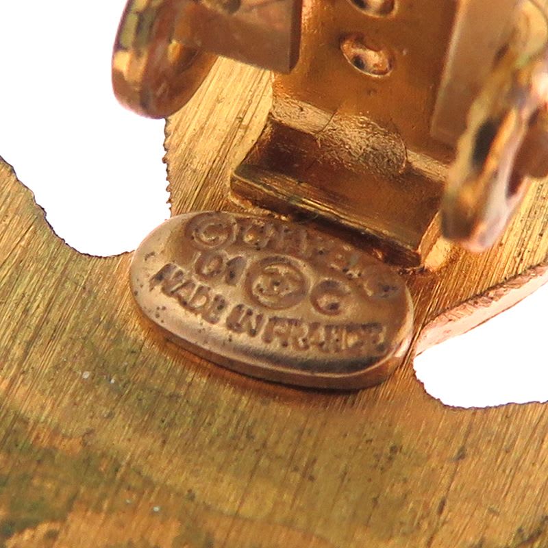 Chanel Camellia Wood and Crystal Earrings — view 7
