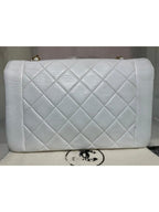 Chanel Diana Medium Single Flap Quilted Lambskin Bag White