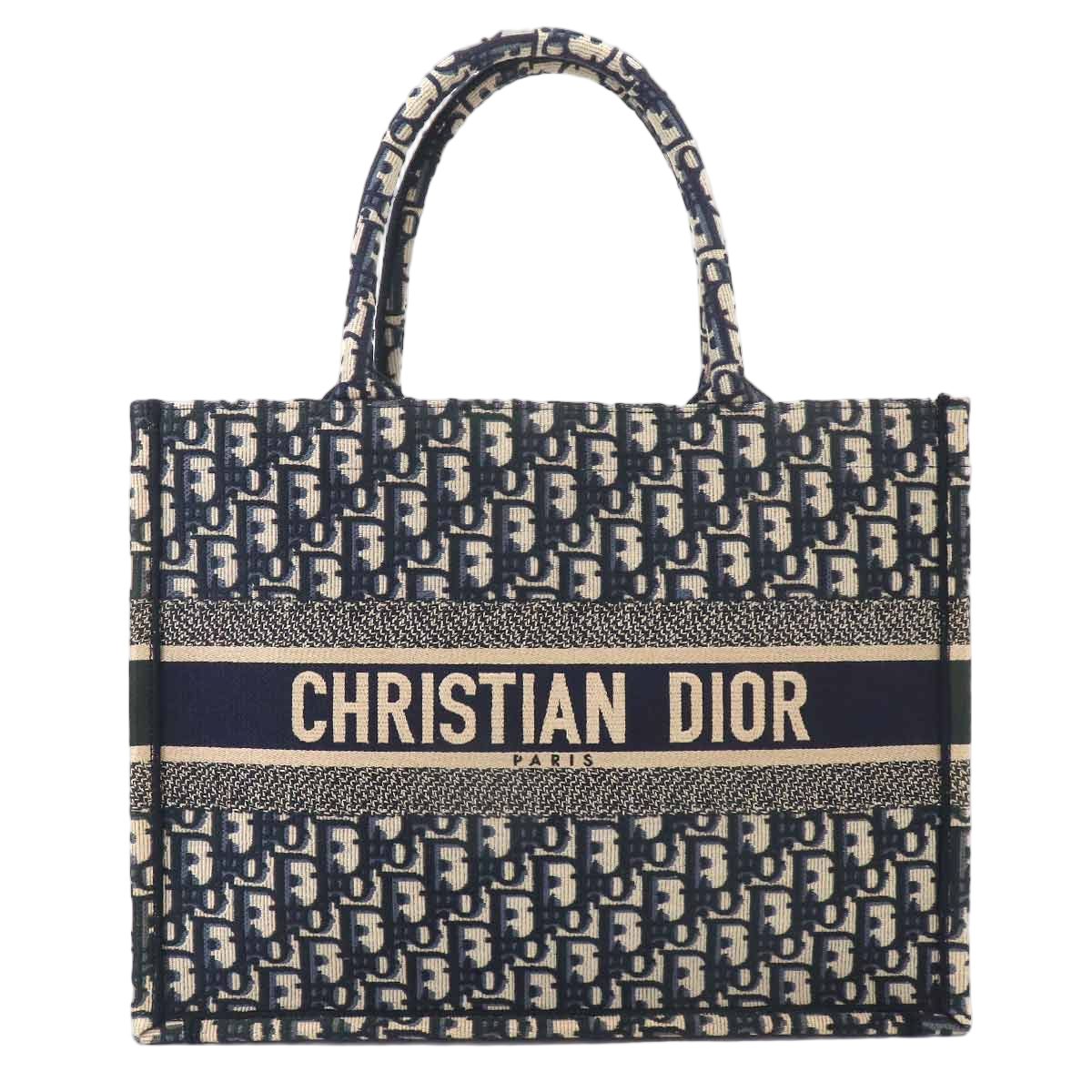 Dior Oblique Book Tote Canvas Navy