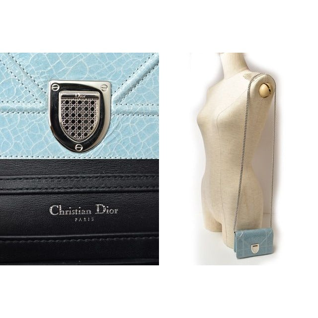 Christian Dior Chain Pouch Mini Wallet Patent Leather — view 3