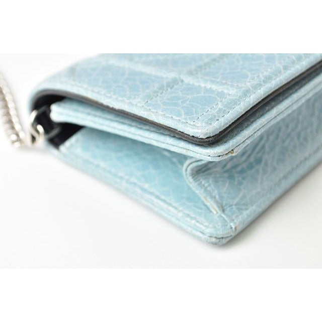 Christian Dior Chain Pouch Mini Wallet Patent Leather — view 5