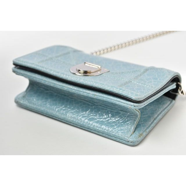 Christian Dior Chain Pouch Mini Wallet Patent Leather — view 6