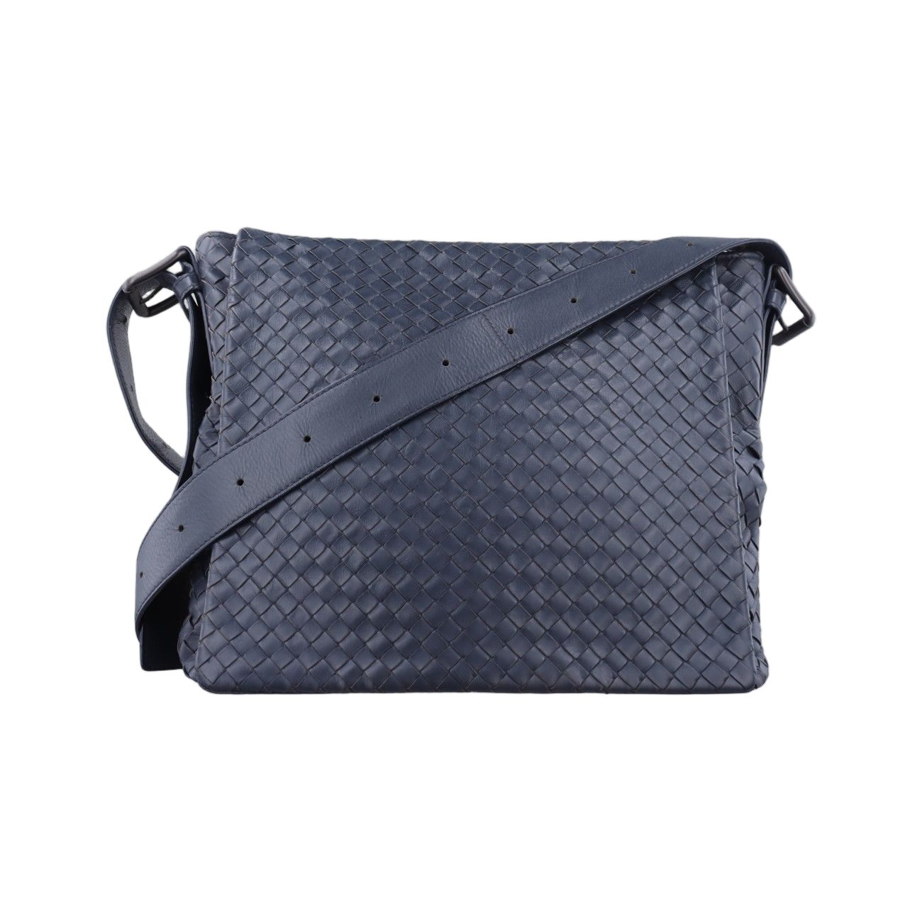 Bottega Veneta Intrecciato Navy Lambskin Tote