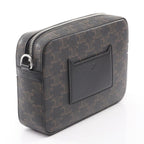 Celine Shoulder Bag Small Messenger Triomphe Black Canvas Leather — view 2