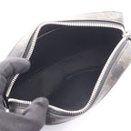 Celine Shoulder Bag Small Messenger Triomphe Black Canvas Leather — view 3
