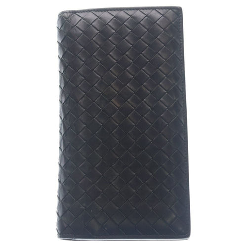 Bottega Veneta Intrecciato Bifold Wallet Leather Black