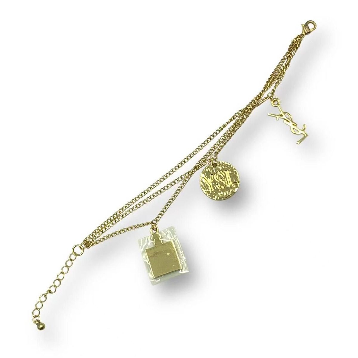 Saint Laurent Yves Bracelet Logo Chain Gold — view 3
