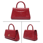 Chanel 2-Way Shoulder Bag Gold Stitch Chevron Top — view 2