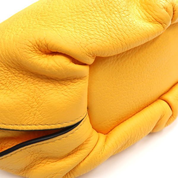Celine Shoulder Bag Leather 1028 Yellow Cadena — view 5