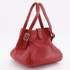 Fendi Selleria Leather Red Handbag — view 3