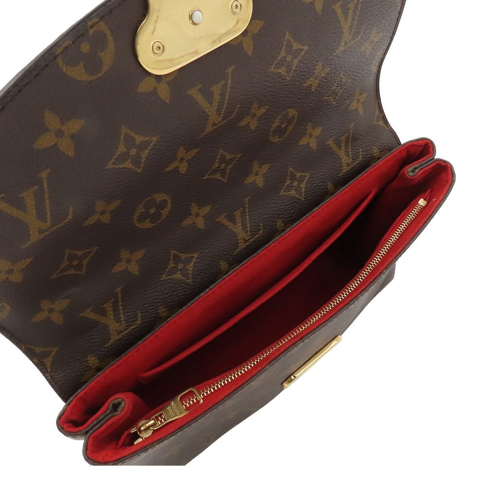 Louis Vuitton Saint Placido Chain Red Brown Monogram Canvas Shoulder Bag — view 5