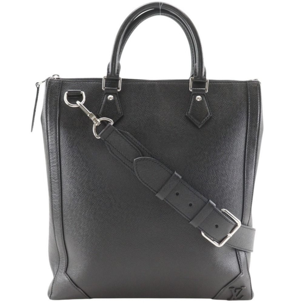 Louis Vuitton Vertical Tote 2-Way Shoulder Taiga Black Handbag