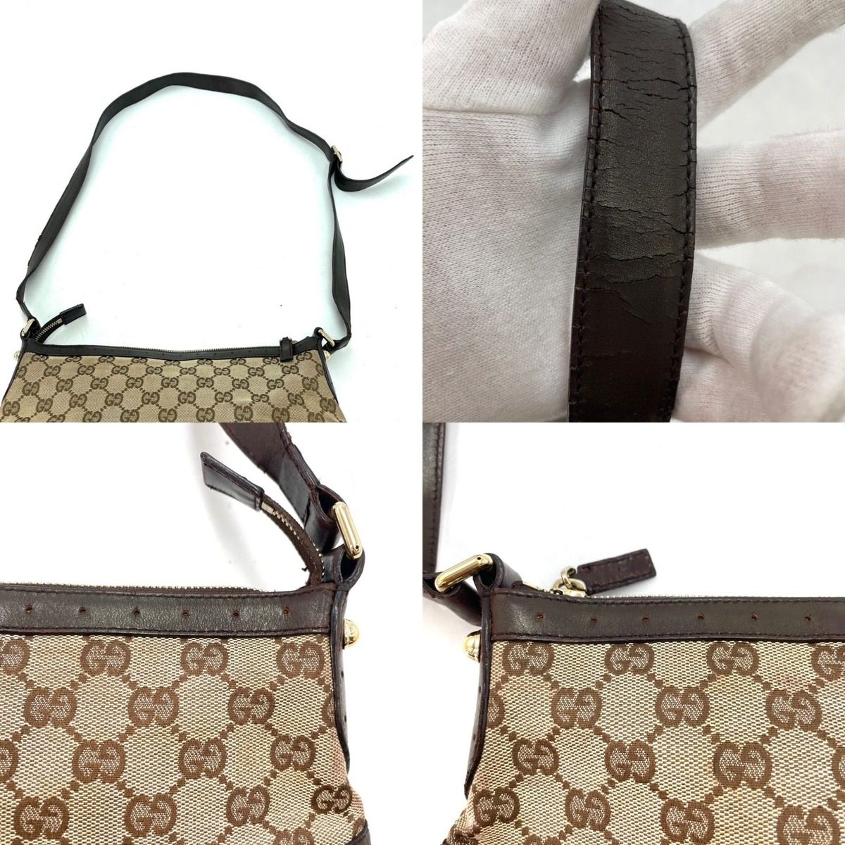 Gucci Interlocking Logo Sherry Line Shoulder Bag GG Canvas — view 5
