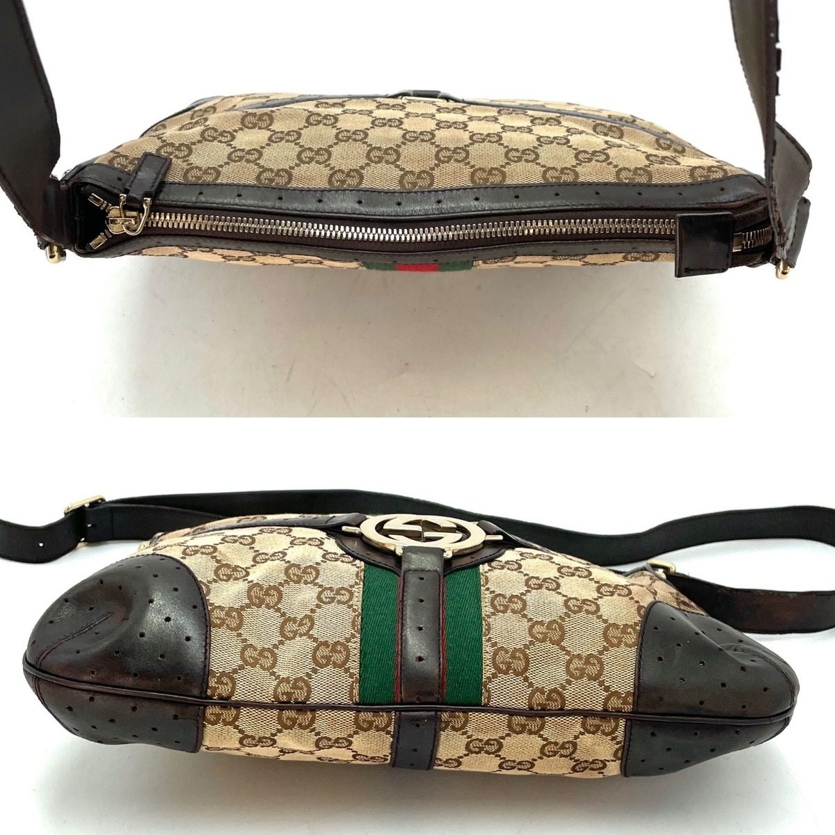 Gucci Interlocking Logo Sherry Line Shoulder Bag GG Canvas — view 6