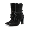 Hermes Suede Boots 36 Semelle Cuir Black