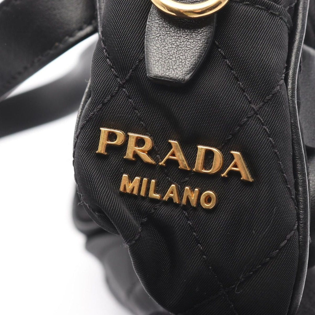 Prada Waist Bag Black Nylon Leather — view 7