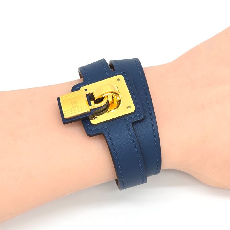 Hermes Auchelie Dubretour Leather Bracelet Double Winding T2 155 cm — view 2