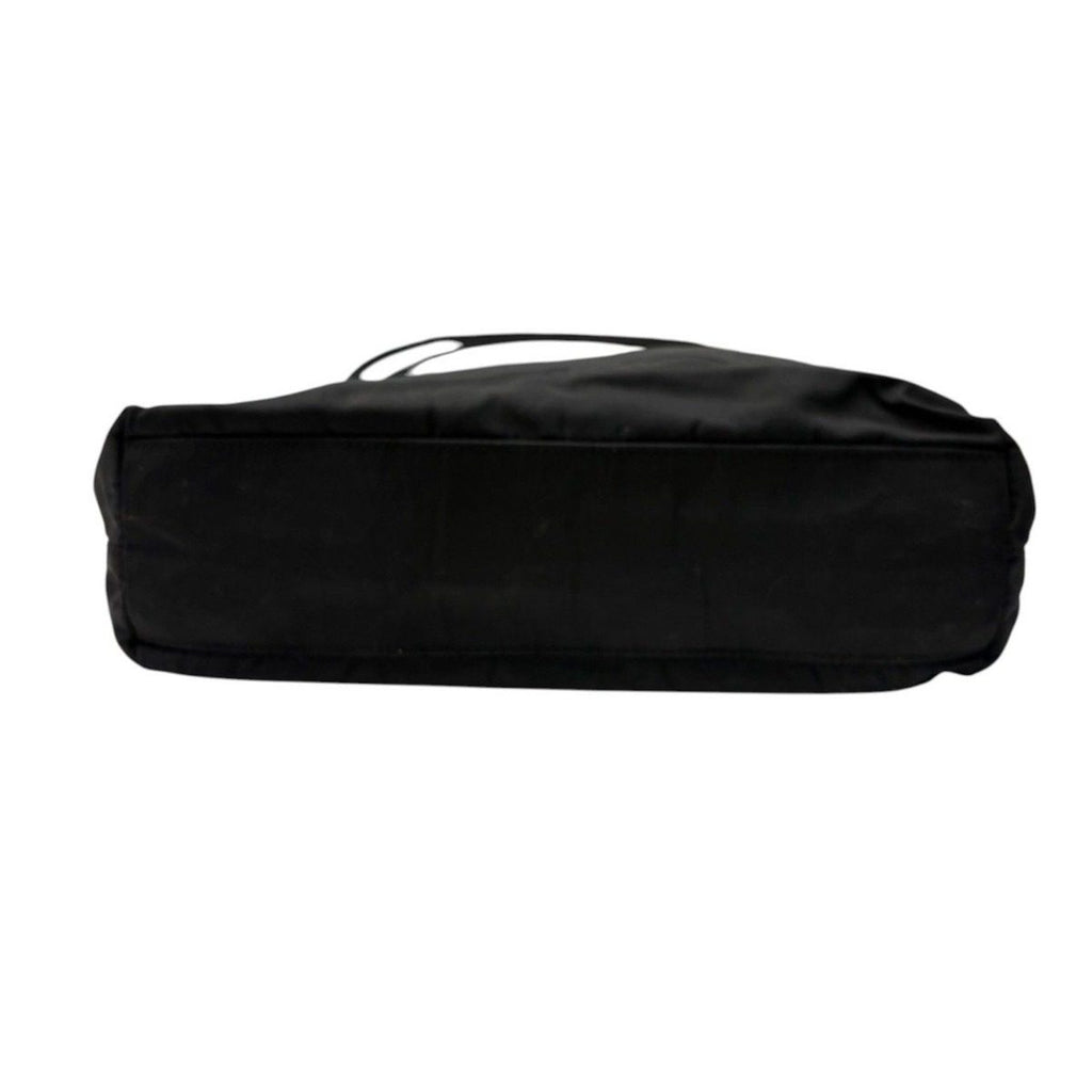 Prada Tessuto Triangle Logo Black Silver Nylon Tote — view 3