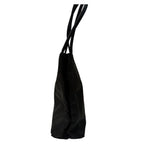 Prada Tessuto Triangle Logo Black Silver Nylon Tote — view 4