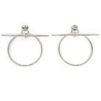Hermes Earrings Loop MM Pair AG 925 SV Silver Jewelry Accessories Small — view 2