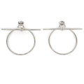 Hermes Earrings Loop MM Pair AG 925 SV Silver Jewelry Accessories Small