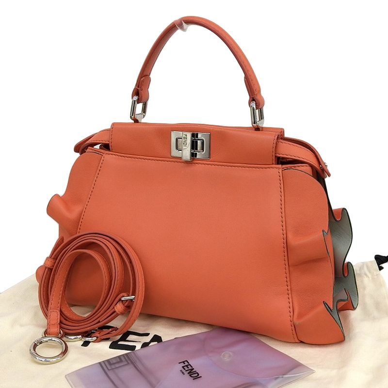 Fendi Mini Peekaboo Frill Shoulder Bag — view 2