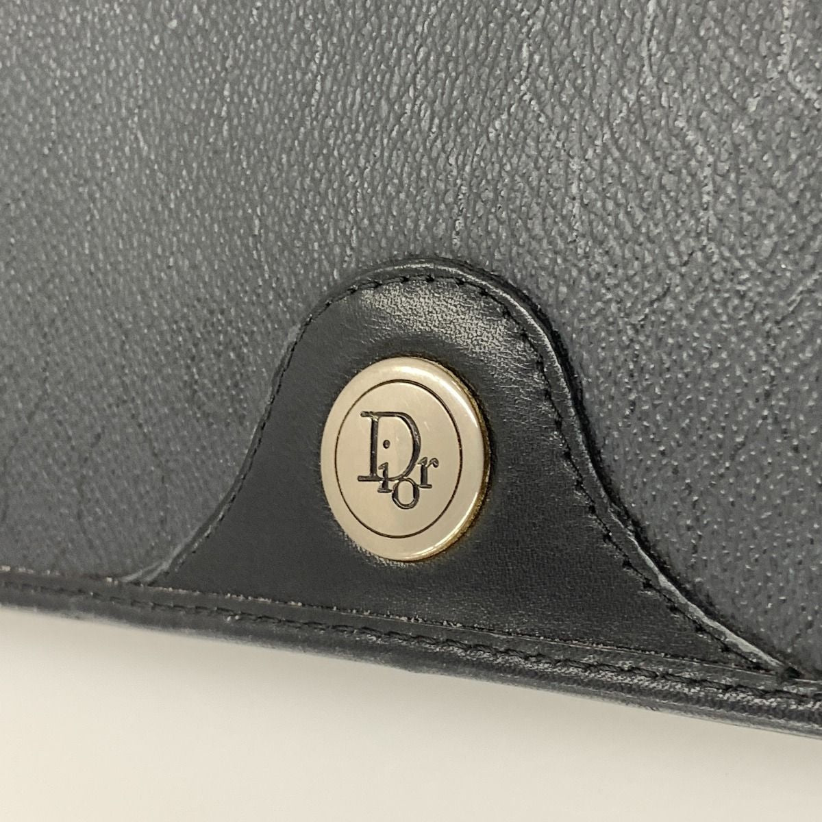 Christian Dior Honeycomb Pattern Chain Shoulder Bag Black — view 2