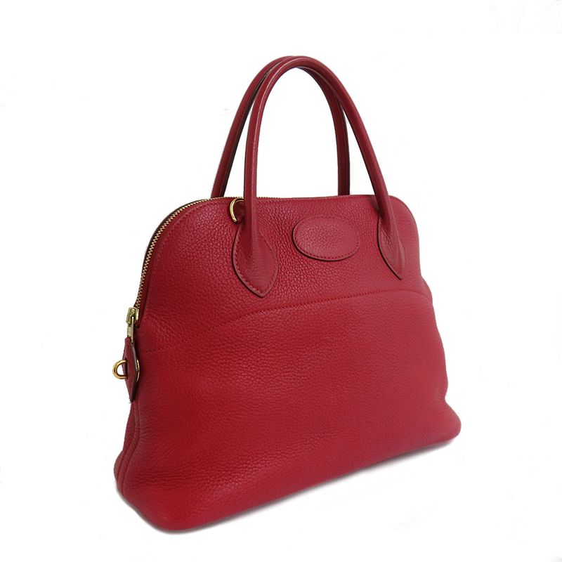 Hermes Bolide 31 Rouge Taurillon Shoulder Bag Gold Hardware — view 4
