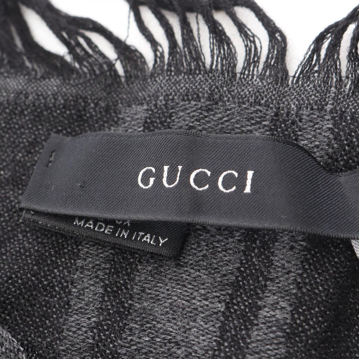 Gucci Shawl GG Pattern Wool Silk — view 2