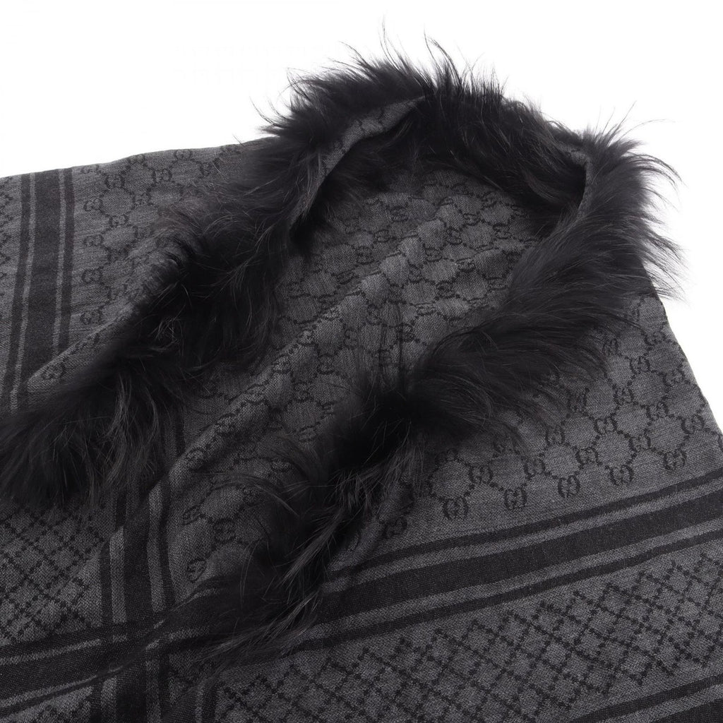 Gucci Shawl GG Pattern Wool Silk — view 4