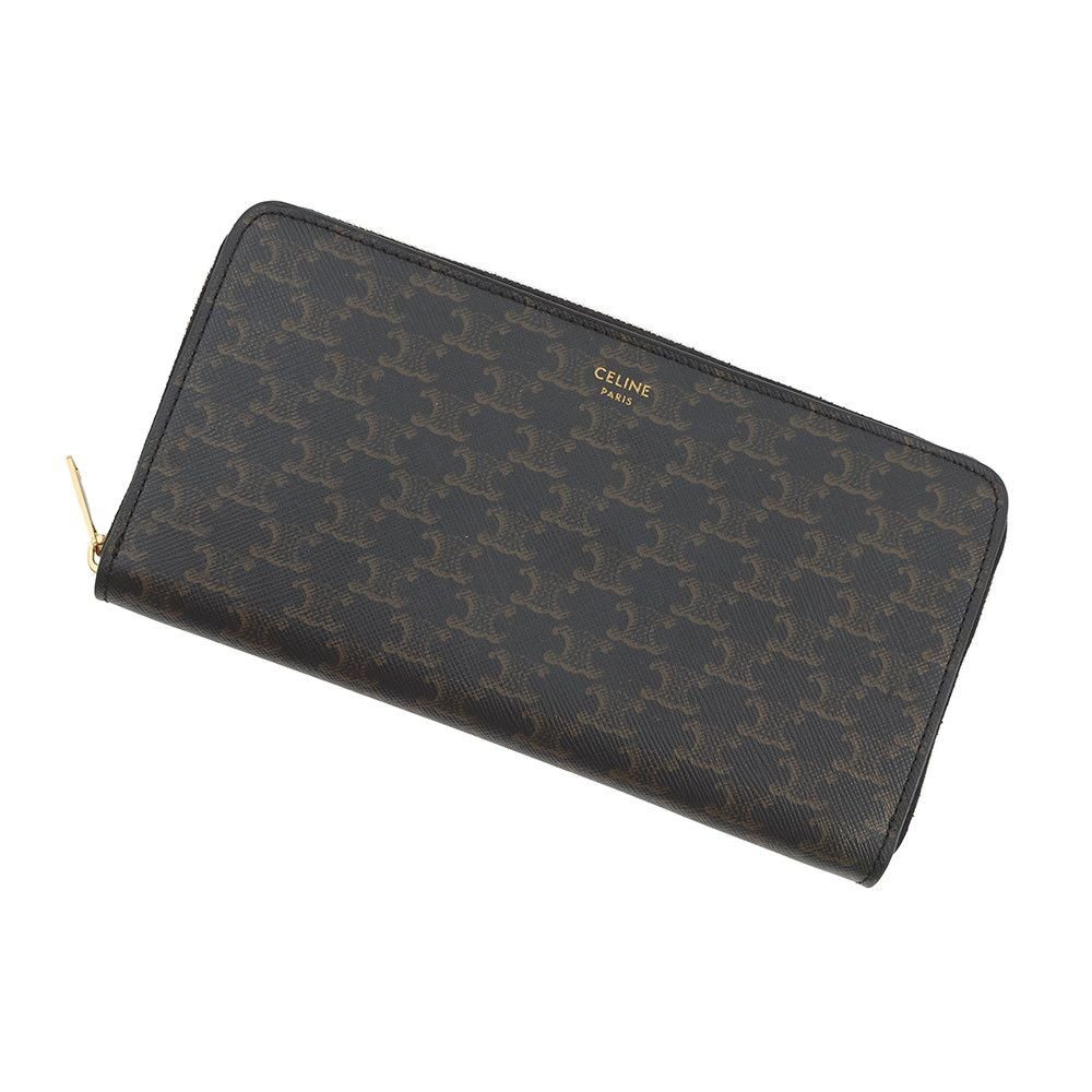 Celine Wallet Large Zip Triomphe Black