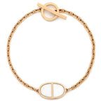 Hermes Bracelet Chaine D'ancre Verso 18K Pink Gold Rose White Sh