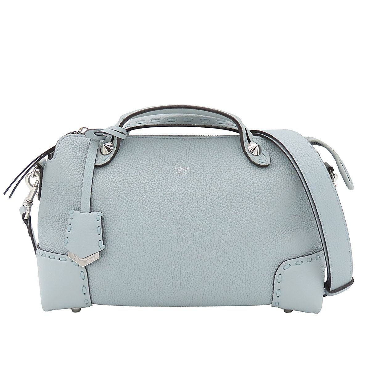 Fendi by the Way Selleria Medium 2-Way Shoulder Bag Light Blue Leather