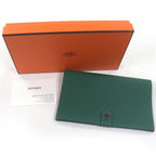 Hermes Toutenmain Veau Color Clou de Selle Silver Leather Wallet Passport Case — view 2