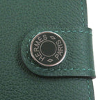 Hermes Toutenmain Veau Color Clou de Selle Silver Leather Wallet Passport Case — view 7