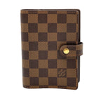 Louis Vuitton Agenda PM Damier Brown Notebook Cover Gold