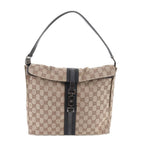 Gucci GG Canvas Jackie 001 Leather Shoulder Bag Tote Hand