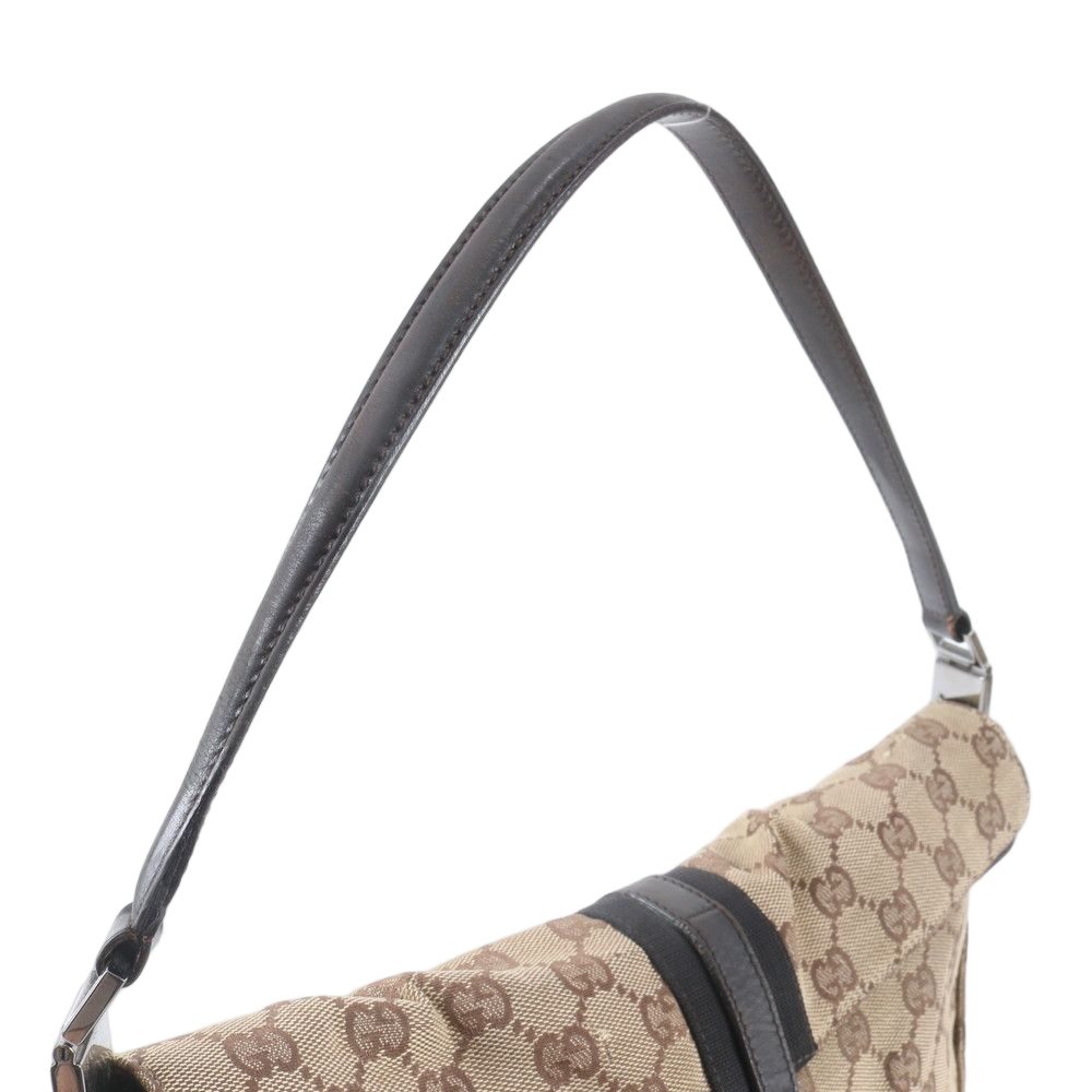 Gucci GG Canvas Jackie 001 Leather Shoulder Bag Tote Hand — view 2