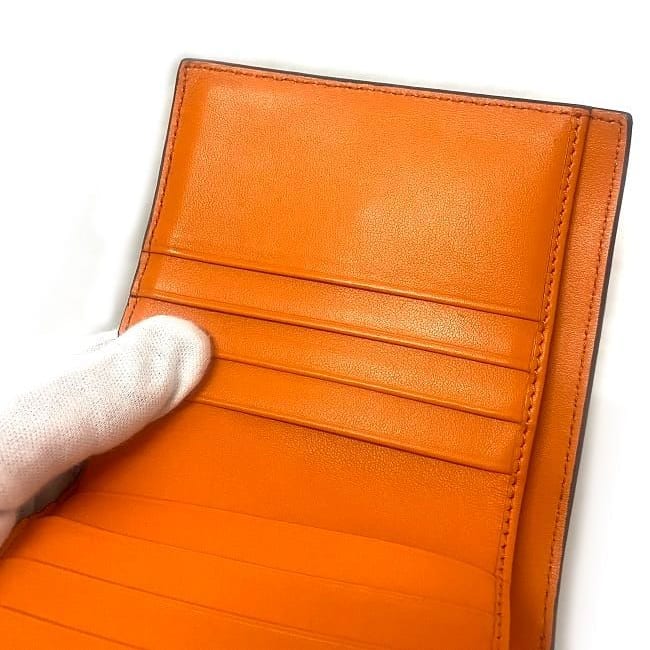 Fendi Bifold Wallet Beige Gold Orange 8 M0386 — view 9