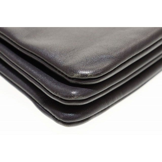 Celine Trio Large Shoulder Bag Pochette Crossbody Leather Pouch Brown Aa — view 3