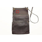 Celine Trio Large Shoulder Bag Pochette Crossbody Leather Pouch Brown Aa — view 5