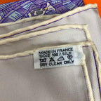 Hermes Scarf Carre 90 Silk Rencontre Oceane Atlantic Meeting Purple Box — view 2