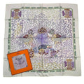Hermes Scarf Carre 90 Silk Rencontre Oceane Atlantic Meeting Purple Box